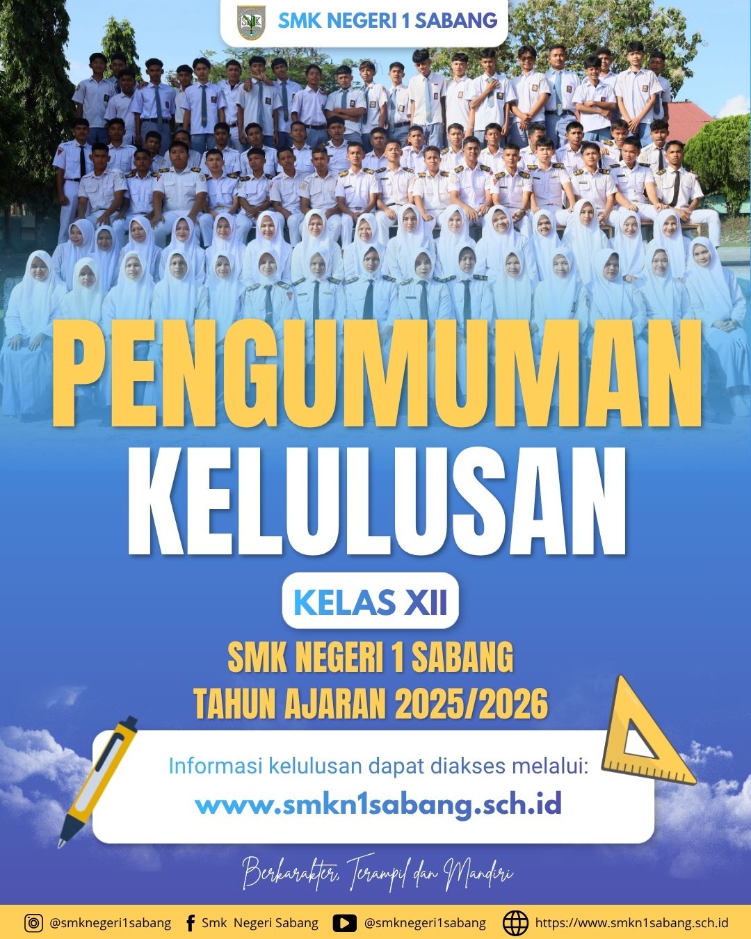 Pengumuman Kelulusan Siswa SMKN 1 Sabang Tahun Pelajaran 2025/2026